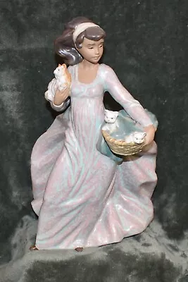 Buy Lladro Figurine # 2324  Basket Of Fun  Gres Finish, Mint Condition, No Box • 229.56£