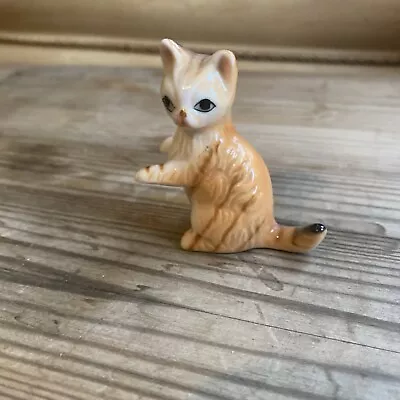 Buy Small Vintage Bone China Cat Figurine • 9.99£