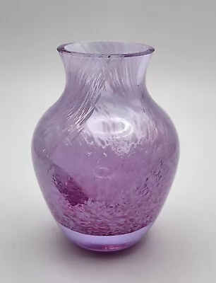 Buy Vintage Caithness Pink Bud Vase With Speckled Swirl Design 3.5in H • 12£