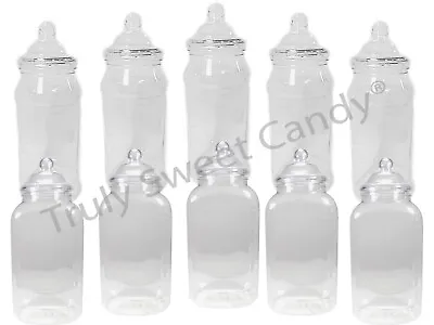 Buy SLIGHT SECONDS 10 Jars 2 Styles Plastic Sweet Jars Candy Buffet Wedding • 11£