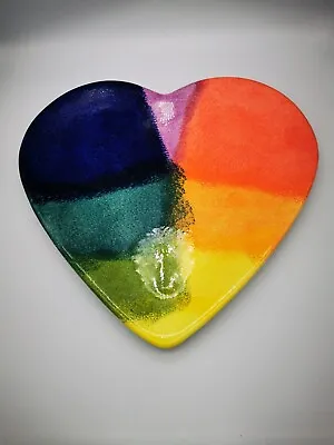 Buy Dartmouth Pottery Maryse Boxer Rainbow Heart Plate LGBTQ+ Iconic Design Honiton • 100£