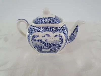 Buy Sadler Miniature Tea Pot The Afternoon Tea Collection Abbey Falls Blue & White  • 10.99£