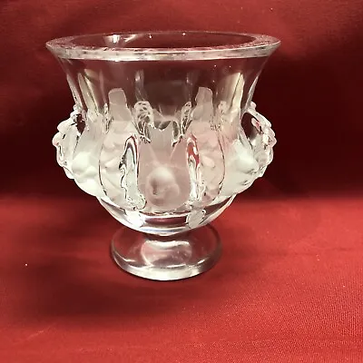 Buy Lalique Dampierre Pattern 5”Vase/Bowl, Raised Frosted Crystal Birds & Vines, Vtg • 218.54£