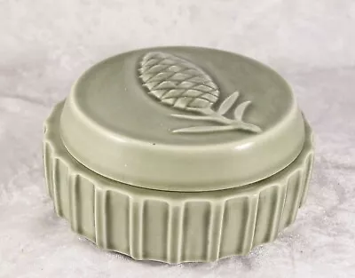 Buy Small Lidded Pot With Seed Head Design In Sage Green By Honiton Pottery • 4£