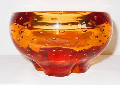 Buy Whitefriars Amber Glass Bowl, Internal Bubbles • 7.50£