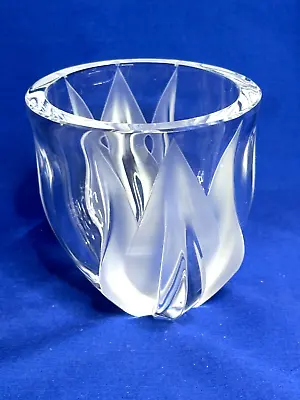Buy Lalique French Art Glass Deux Tulipes Pattern Vase • 118.12£
