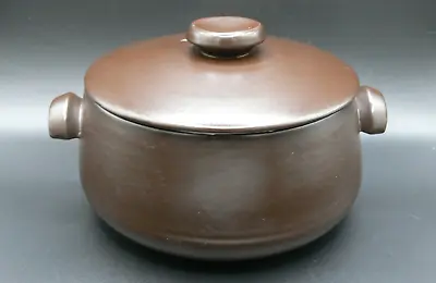 Buy Honiton Lidded Casserole Pot 6  D 4.2  H.Very Good Condition.Chocolate Brown • 9£