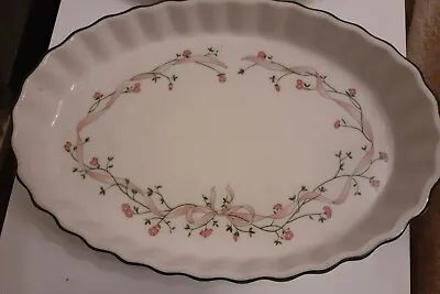 Buy Vintage Eternal Beau Oval Fluted Flan Quiche Oven Dish Johnson Brothers Alacarte • 6.99£