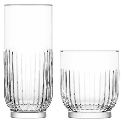 Buy Campana 12 Piece Glassware Set Vintage Cut Glass Water Juice Highball Tumblers • 23£