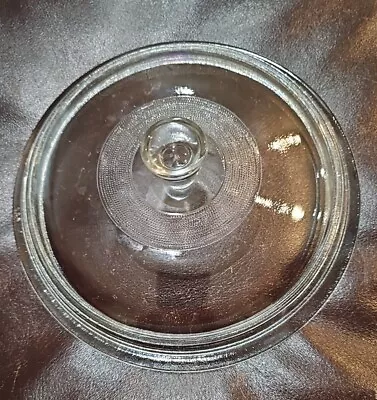 Buy Clear Round Ribbed Pyrex 8 3/8   Clear Glass Lid #14 Vintage Corning Ware • 9.60£