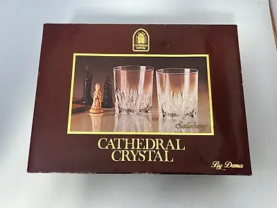 Buy Salisbury Cathedral Crystal Cut Glass Vintage Tumbler Glasses Set Of 6 Boxed #RA • 11.57£