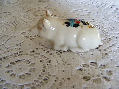 Buy Arcadian  China  Small   Pig   Crested  For  Lowestoft   Suffolk  Height  1.1/2  • 12.99£