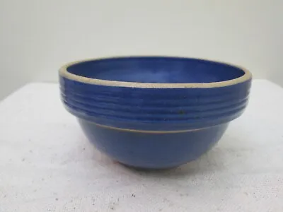 Buy Vintage Stoneware Yellow Ware Mixing Bolw Cobalt Blue 6  • 61.24£