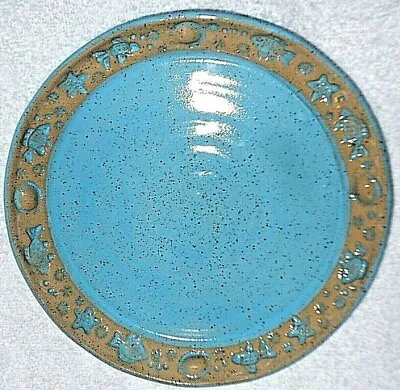 Buy Ocean Sea Blue Speckled Handmade Ceramic Pottery Serving Plate  10 X 1 3/4 • 48.14£
