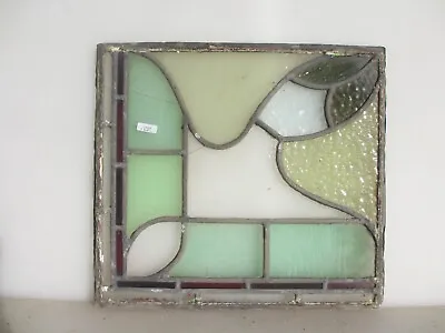Buy Antique Stained Glass Window Panel Vintage Old Nouveau Victorian 13.5x15  CRACKS • 21£