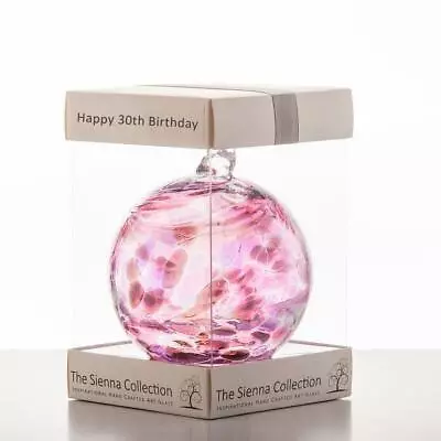 Buy 30th Birthday Gift Sienna Glass Hand Crafted Glass Ball Ornament Gift Present • 14.99£