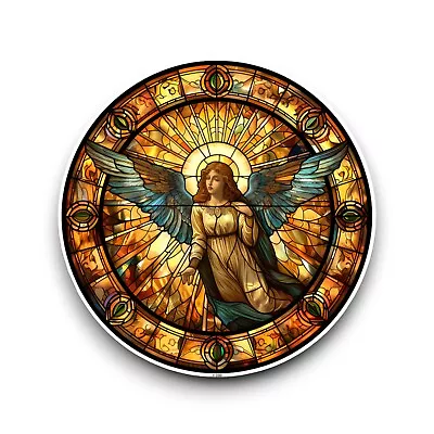 Buy LARGE Religious Angel Stained Glass Window Design Opaque Vinyl Sticker Decal • 38.95£