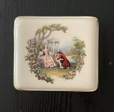 Buy Vintage Lord Nelson Pottery Trinket Box And Lid Decorated With Romantic Couple. • 8£