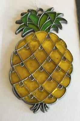 Buy Pineapple Leaded Stained Glass Art Sun Catcher • 17.36£