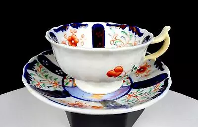 Buy Gaudy Welsh Staffordshire Antique Porcelain Village 2  Cup & Saucer 1830s • 31.14£