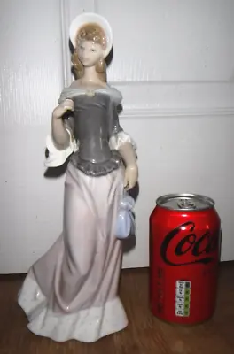 Buy RARE Large Lladro Figurine ~ Girl With Bonnet Bag & Telescope ~ Excellent ~ 1st • 39.99£