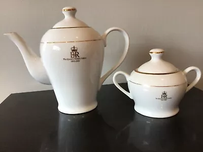Buy The Queens Golden Jubilee 1952- 2002 Vintage Tea Pot And Sugar Bowl Porcelain • 7£