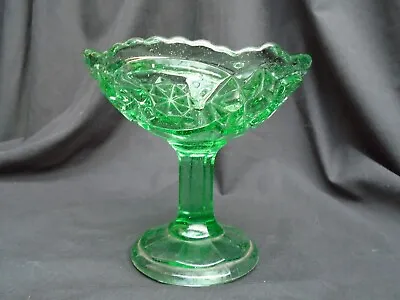 Buy Vintage Sowerby Green Pressed Glass Derby Service Compote • 14.95£