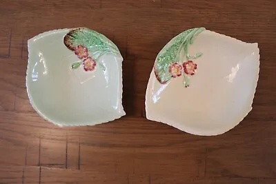 Buy Pair Of Carlton Ware Primula Design Butter/jam Dishes - One Green & One Yellow • 20£