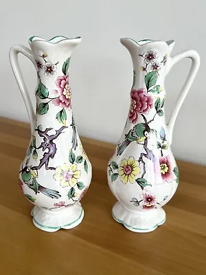 Buy Old Foley James Kent Chinese Rose PAIR Small Jugs/Vases • 39.50£
