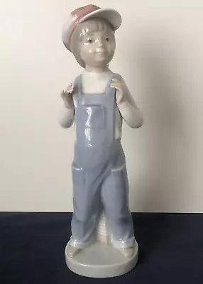 Buy VINTAGE LLADRO BOY FIGURINE IN OVERALLS WITH ACCORDION 22cm - 8.5  TALL • 19.99£
