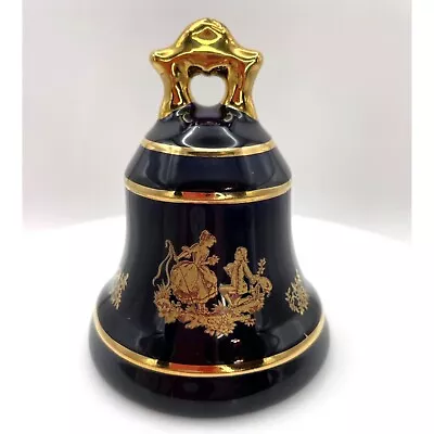 Buy Limoges Castel France Porcelain Bell, Cobalt Blue And 22K Gold, Made In France • 23.67£