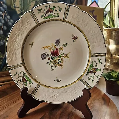 Buy Copeland Spode June Pattern Plate 1890s Green Trim 9.25  Floral Bird Pheasants • 18.97£