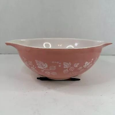 Buy Pyrex #444 Pink Gooseberry 4QT Cinderella Nesting Mixing Bowl Vintage MCM 1950’s • 57.49£