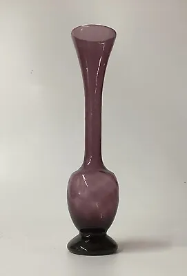 Buy Amethyst Glass Vase Hand Blown Mid Century? • 10£