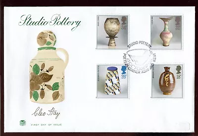 Buy 1987 Studio Pottery Stuart FDC. POTTERS CORNER ASHFORD First Day Cover 1371-1374 • 1.15£