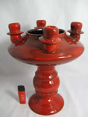 Buy VERY RARE 70's POTTERY ITEM COMBINATION CANDLESTICK & VASE SCHEURICH 500 / 27 • 102.74£