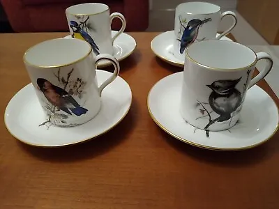 Buy 4 Hammersley Spode Bone China Wild Bird Cups And Saucers In Excellent Condition  • 19.50£