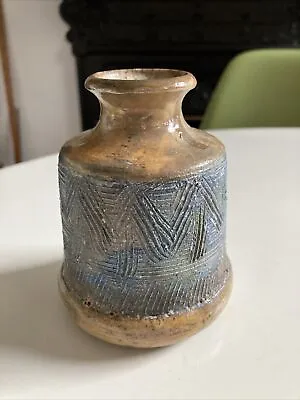 Buy Vintage Lynn Robinson Canadian Studio Pottery Small Bud Vase Textural Signed • 30£