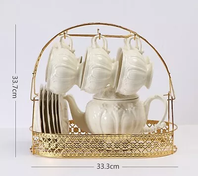 Buy British Retro Wedding Gift Set Tea Cups Saucers Bone China French European Style • 76.99£
