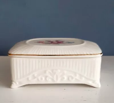 Buy Vintage Lord Nelson Pottery Floral Trinket Box • 0.99£