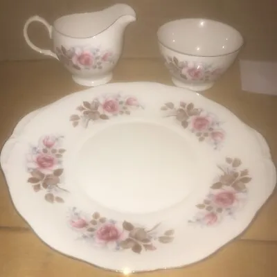 Buy Vintage Bone China Tea Service Queen Anne. Dessert Plate Milk Jug And Sugar Bowl • 13.99£