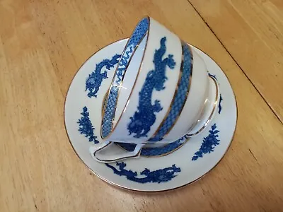 Buy Crown Staffordshire China Duo Blue And White Dragon Design • 9.99£