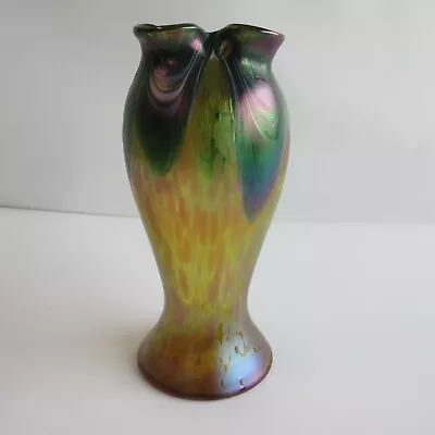 Buy Antique Johann Loetz Witwe Art Glass Vase Rare Art Nouveau Iridescence • 384.20£