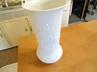 Buy Vintage Kaiser #386 Floral Pattern White Vase 9.5 X4.75  Made In West Germany • 48.02£