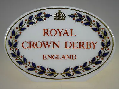 Buy Royal Crown Derby Collection Display Sign Made In England • 15.11£
