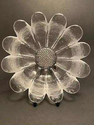 Buy Dartington Crystal Glass Daisy Design Heavy Bowl Dish Frank Thrower • 20£