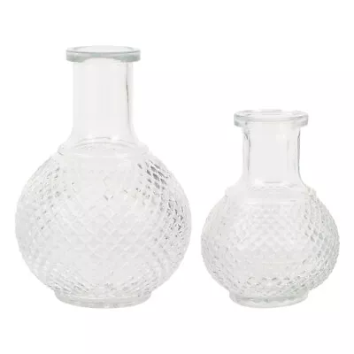 Buy Vintage Glass Flower Vases For Home Decor (2pcs) • 20.99£