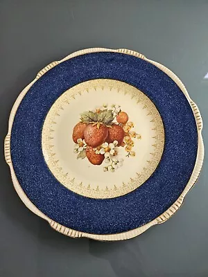 Buy Antique Burleigh Ware Dinner Plate Ornate Strawberry Design Fine Gold Detail • 30£