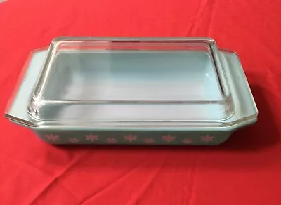 Buy Vintage Pyrex Gaiety Casserole Dish With Lid - Blue /Turquoise - Snowflake • 15£