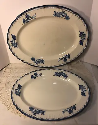 Buy Antique Copelands Late Spode Westbourne Blue & White Dinnerware Platters 257404 • 61.64£